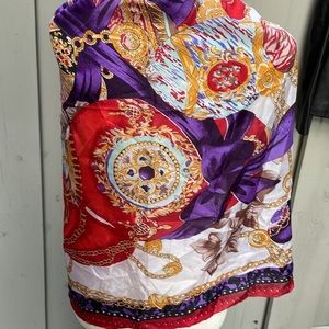 Festive Faberge Style 100% Silk Scarf.